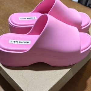 Steve Madden Pink Women's Platform Slides